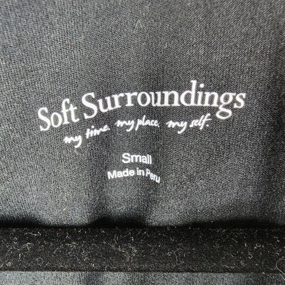 Soft Surroundings Black Soft Knit Dolman Style Tunic with Ribbed Trim Size Small - Picture 3 of 6